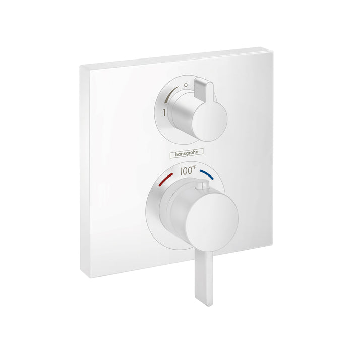 hansgrohe Ecostat Square Thermostatic Trim with Volume Control and Diverter