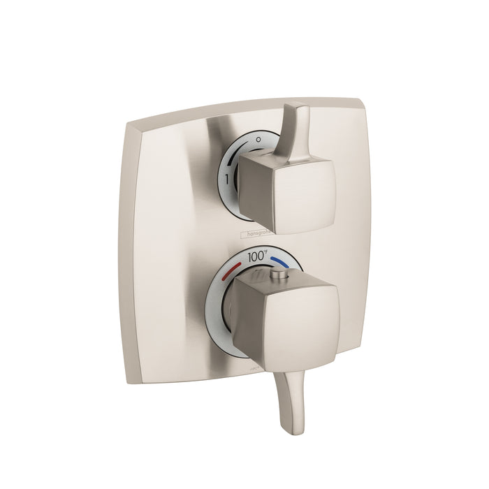 hansgrohe Ecostat Classic Thermostatic Trim with Volume Control, Square