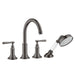 AXOR Montreux 4-Hole Roman Tub Set Trim with Lever Handles and 1.8 GPM Handshower