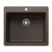 BLANCO Liven SILGRANIT 25" Single Bowl Dual Mount Kitchen Sink - Café