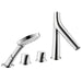AXOR Starck Organic 4-Hole Thermostatic Roman Tub Set Trim with 1.75 GPM Handshower