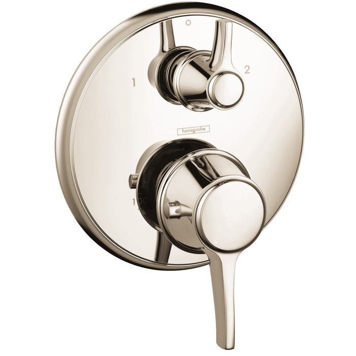 hansgrohe Ecostat Classic Thermostatic Trim with Volume Control and Diverter, Round