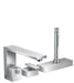 AXOR Edge 3-Hole Roman Tub Set Trim with 1.75 GPM Handshower - Diamond Cut