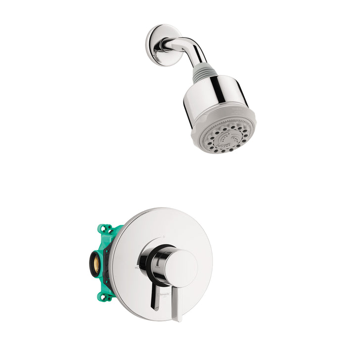 hansgrohe Clubmaster Pressure Balance Shower Set with Rough, 2.5 GPM