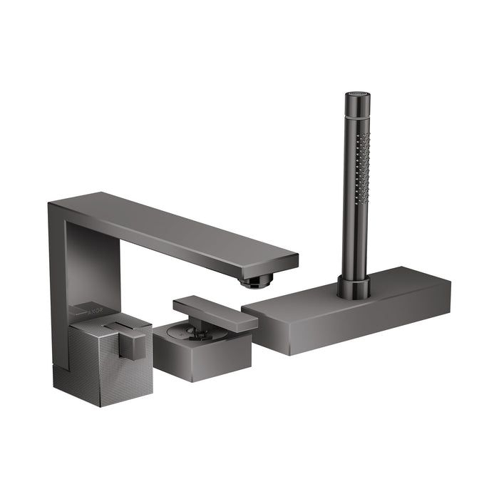 AXOR Edge 3-Hole Roman Tub Set Trim with 1.75 GPM Handshower - Diamond Cut