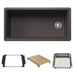 BLANCO Inteos SILGRANIT 39" Single Bowl Reversible Undermount Workstation Kitchen Sink - Cinder