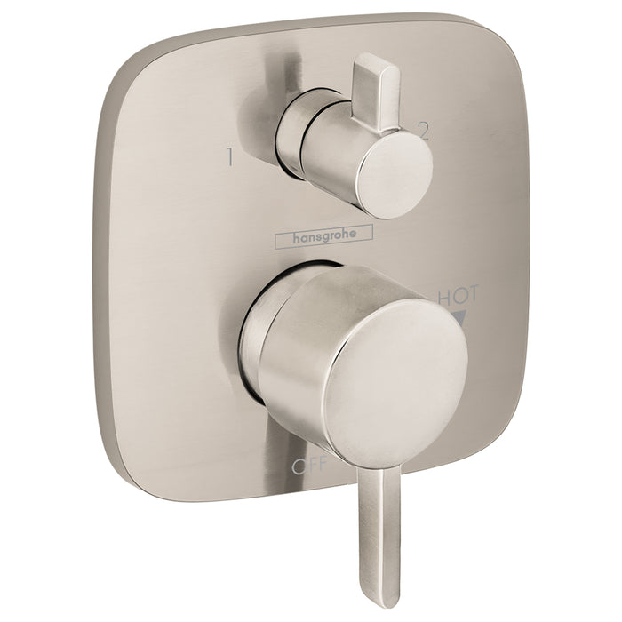 hansgrohe Ecostat Pressure Balance Trim Square with Diverter