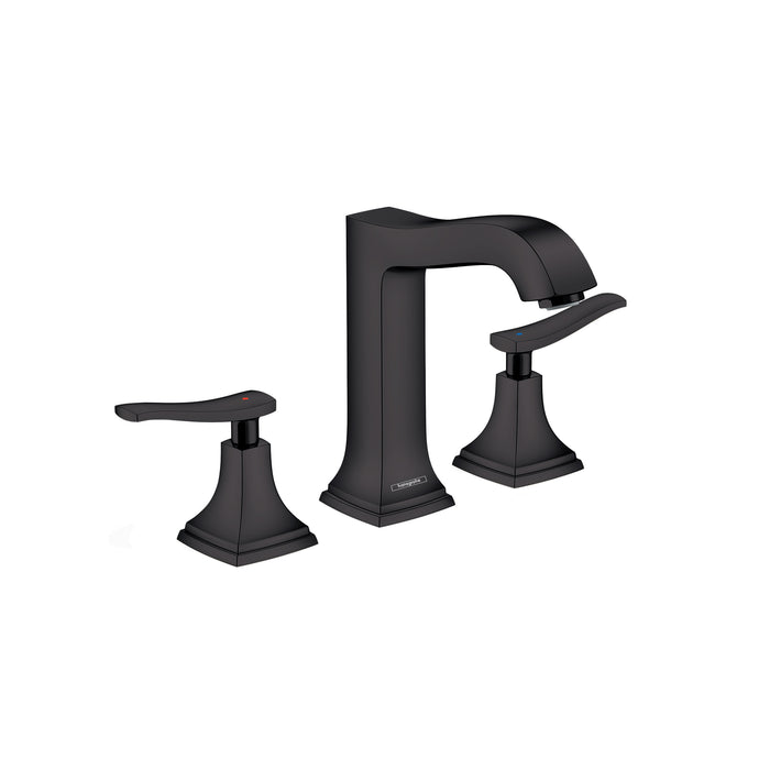 hansgrohe Metropol Classic Widespread Faucet 160 with Lever Handles and Pop-Up Drain, 1.2 GPM