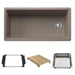 BLANCO Inteos SILGRANIT 39" Single Bowl Reversible Undermount Workstation Kitchen Sink - Truffle