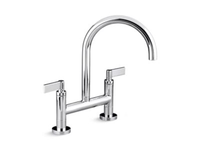 Kallista P25202-LV One Kitchen Bridge Faucet, D-Mount, Lv