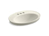 KOHLER K-2075-4 Serif 22-1/4" oval drop-in bathroom sink