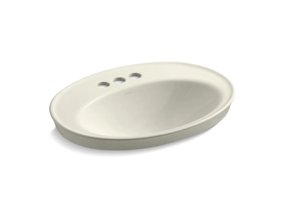 KOHLER K-2075-4 Serif 22-1/4" oval drop-in bathroom sink
