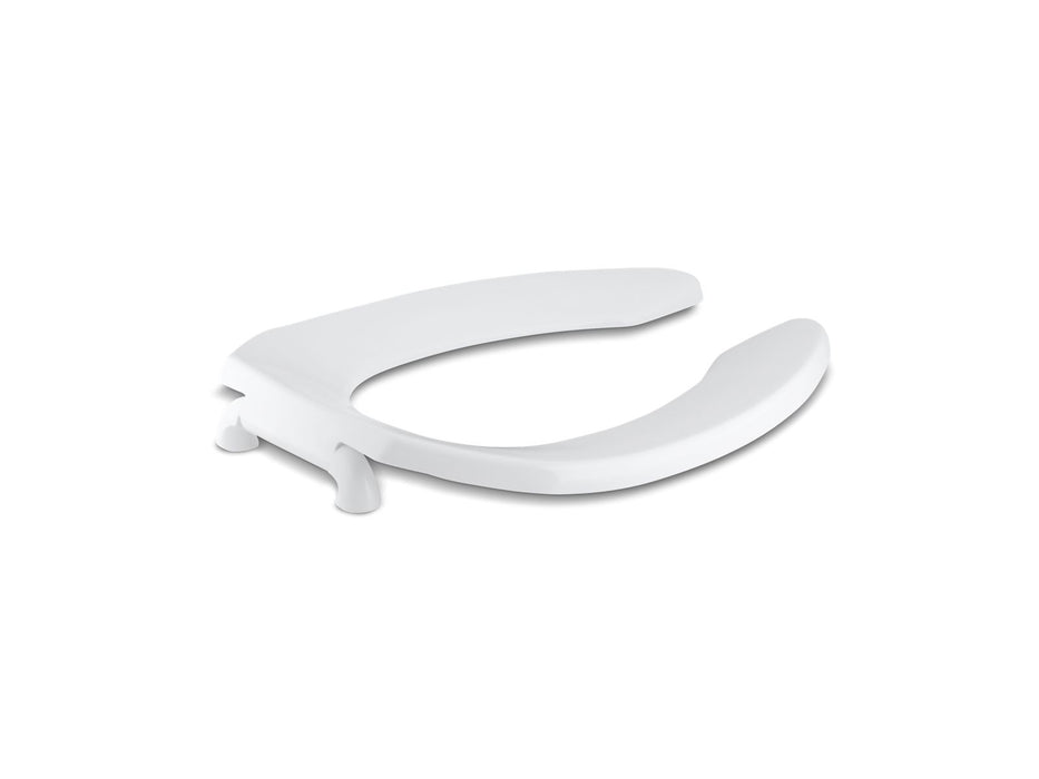 KOHLER K-4670-SA Lustra Commercial elongated toilet seat with antimicrobial agent and self-sustaining check hinge