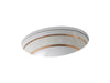 KOHLER Flight of Fancy with Gold Caxton 19-1/4" oval undermount bathroom sink, no overflow