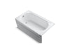 KOHLER Memoirs 60" x 33-3/4" alcove BubbleMassage air bath, left drain