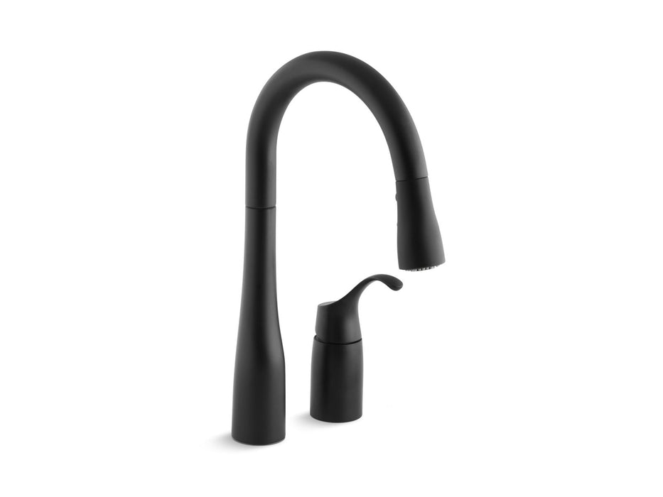 KOHLER K-649 Simplice Pull-down bar sink faucet with three-function sprayhead