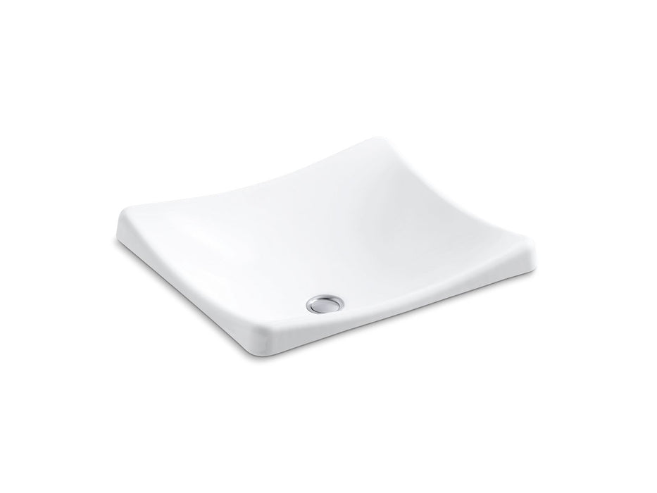 KOHLER K-2833 DemiLav 18-1/4" rectangular vessel bathroom sink, no overflow