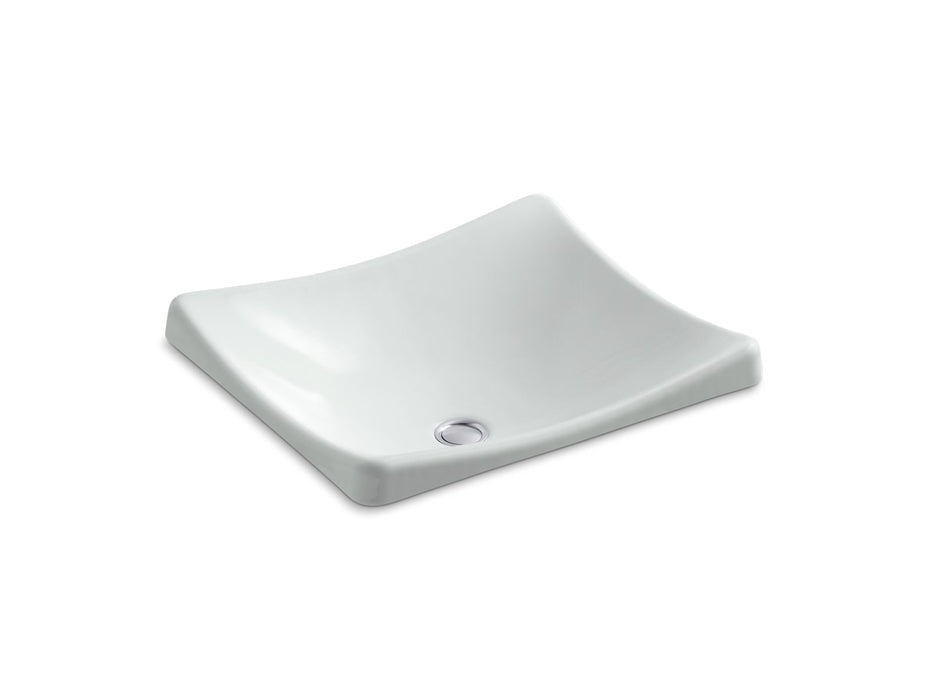 KOHLER K-2833 DemiLav 18-1/4" rectangular vessel bathroom sink, no overflow