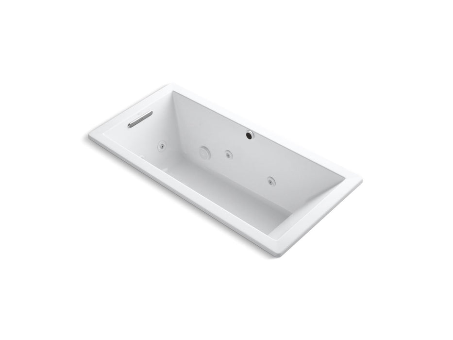 KOHLER K-1822-JH Underscore 66" x 32" drop-in heated whirlpool bath
