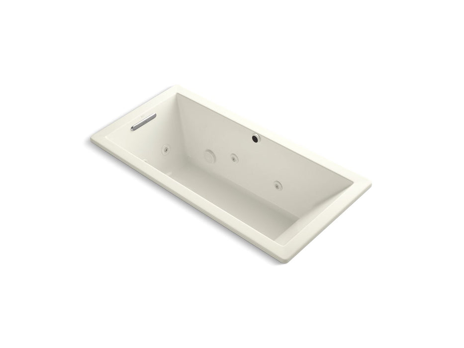 KOHLER K-1822-JH Underscore 66" x 32" drop-in heated whirlpool bath