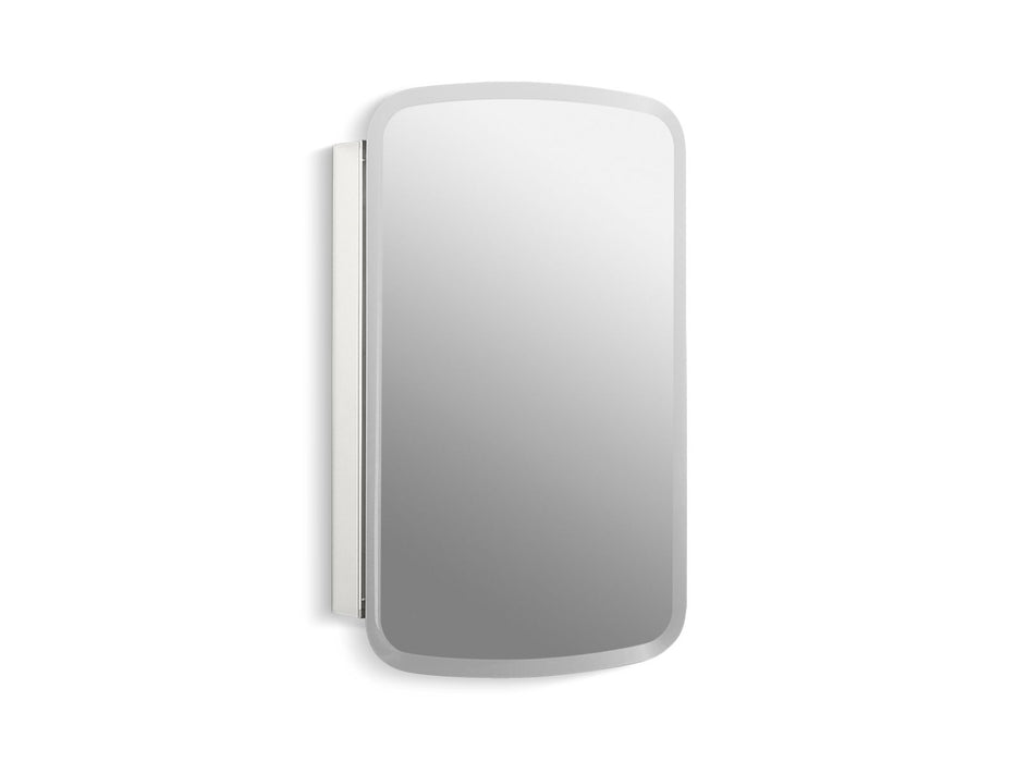 KOHLER K-CB-CLC2031BAN Bancroft 20" W x 31" H aluminum single-door medicine cabinet with mirrored door, beveled edges