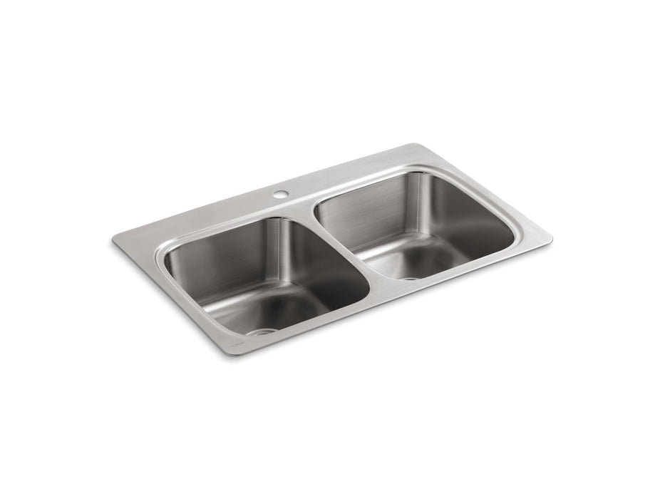 KOHLER Verse 33" top-mount double-bowl kitchen sink