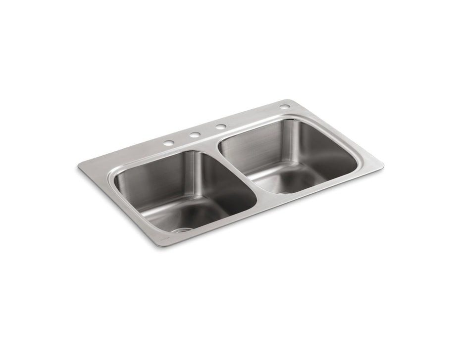 KOHLER K-5267-4 Verse 33" top-mount double-bowl kitchen sink