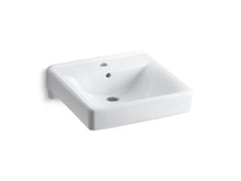 Load image into Gallery viewer, KOHLER K-2084 Soho 20&amp;quot; x 18&amp;quot; wall-mount/concealed arm carrier bathroom sink with single faucet hole
