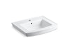 KOHLER Archer 24" rectangular pedestal bathroom sink
