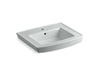 KOHLER Archer 24" rectangular pedestal bathroom sink