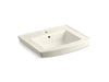 KOHLER Archer 24" rectangular pedestal bathroom sink