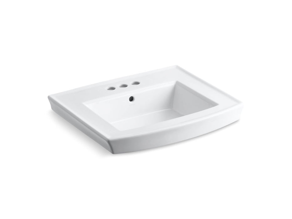 KOHLER Archer 24" rectangular pedestal bathroom sink
