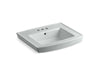 KOHLER Archer 24" rectangular pedestal bathroom sink