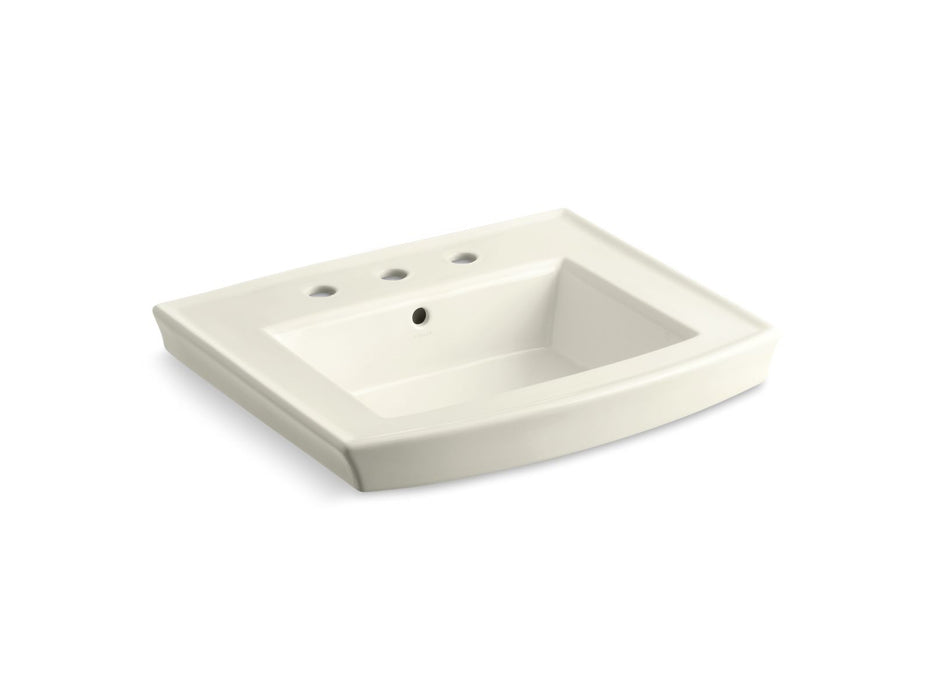 KOHLER Archer 24" rectangular pedestal bathroom sink
