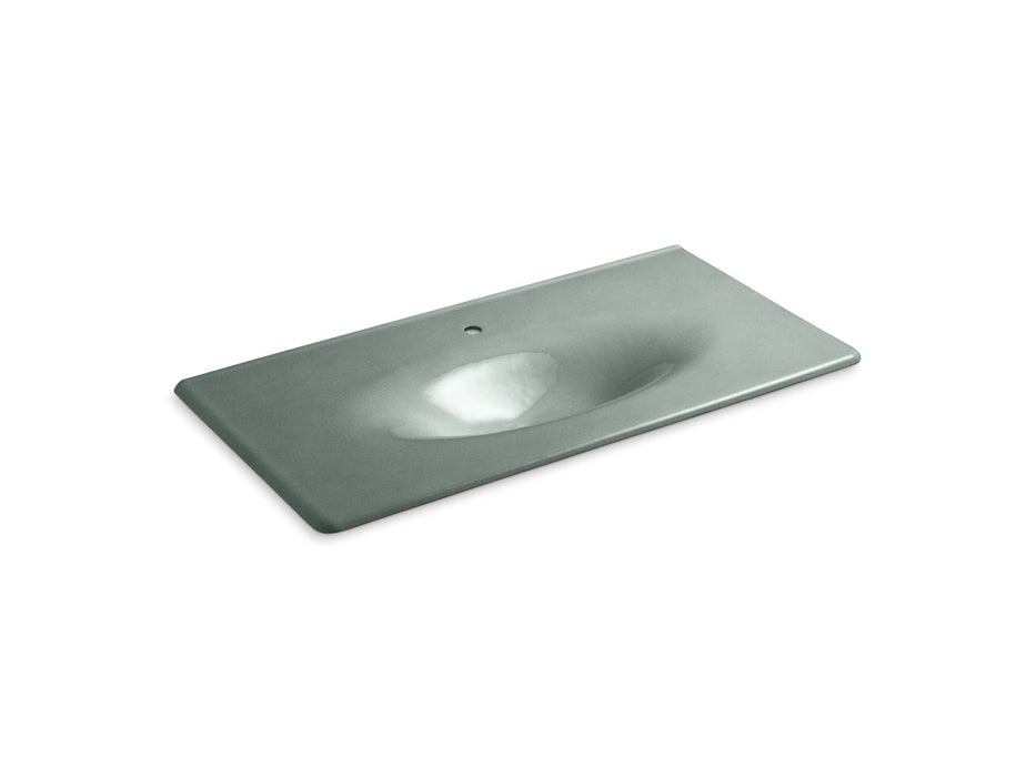 KOHLER K-3052-1 Iron/Impressions 43" Enameled cast iron vanity top with integrated oval sink