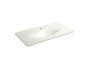 KOHLER K-3052-1 Iron/Impressions 43" Enameled cast iron vanity top with integrated oval sink