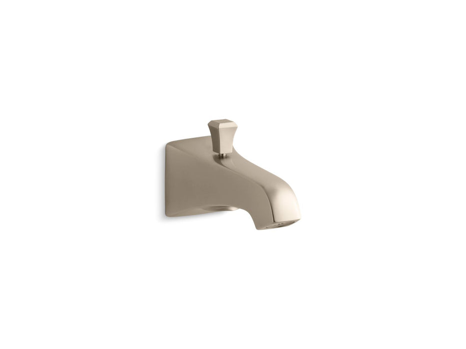 KOHLER K-496-V Memoirs Stately Wall-mount bath spout with Deco design and diverter