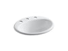 KOHLER Farmington 19-1/4" oval drop-in bathroom sink