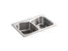 KOHLER K-3369-1 Staccato 33" top-mount double-bowl kitchen sink