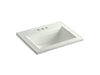 KOHLER K-2337-4 Memoirs Stately 22-3/4" rectangular drop-in bathroom sink