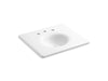 KOHLER Iron/Impressions 25" Enameled cast iron vanity top with integrated round sink