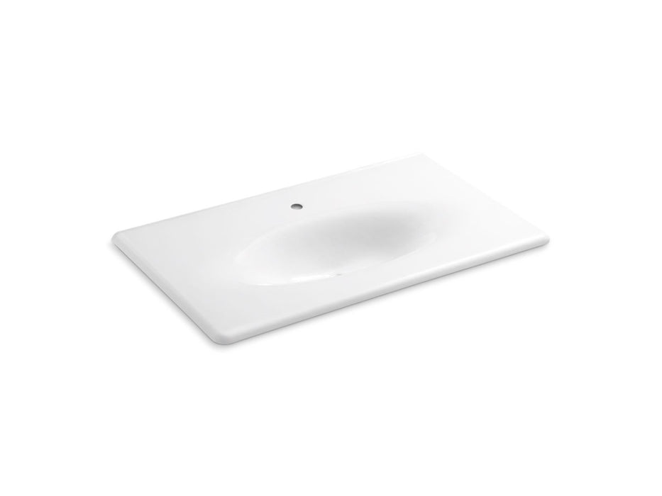 KOHLER Iron/Impressions 37" Enameled cast iron vanity top with integrated oval sink