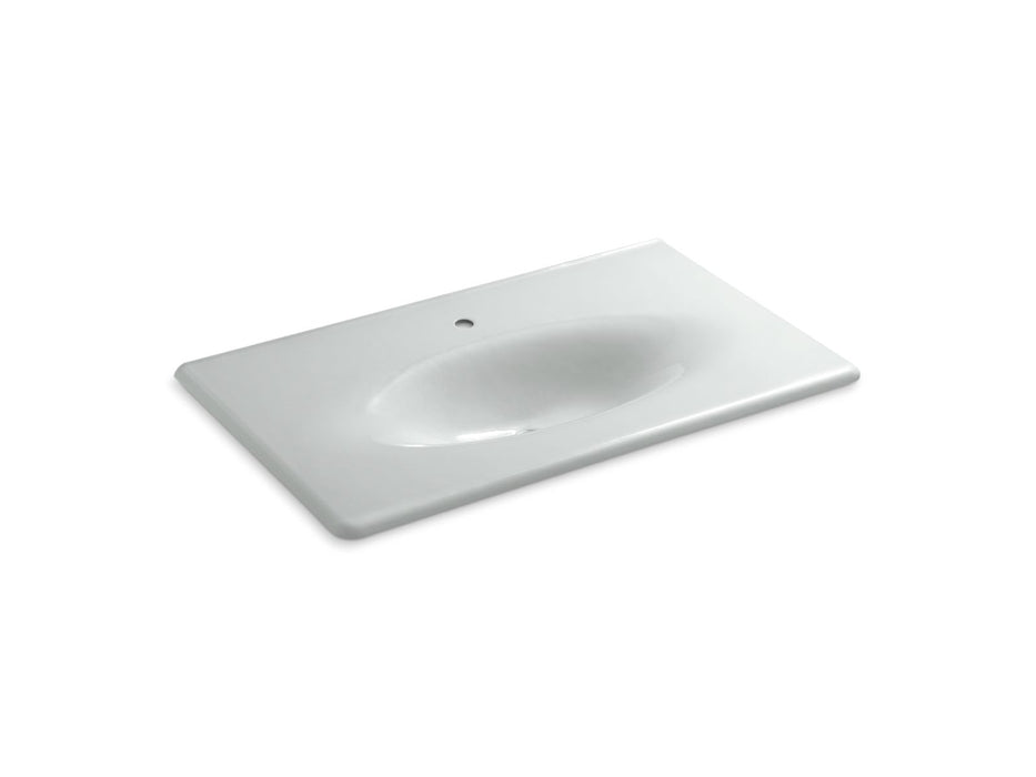 KOHLER Iron/Impressions 37" Enameled cast iron vanity top with integrated oval sink