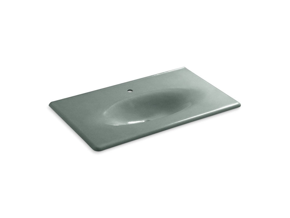 KOHLER Iron/Impressions 37" Enameled cast iron vanity top with integrated oval sink