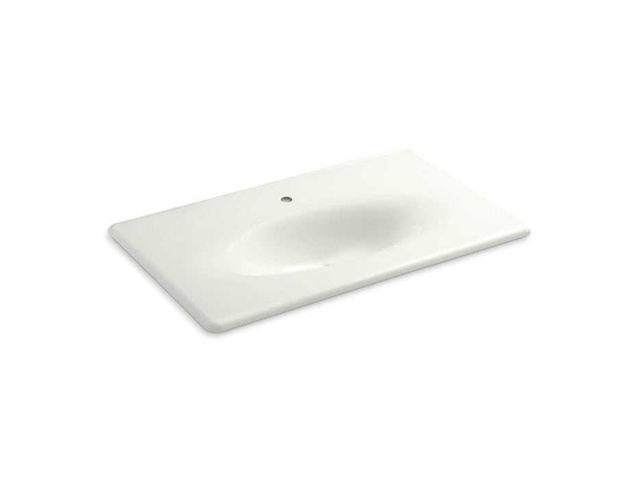 KOHLER Iron/Impressions 37" Enameled cast iron vanity top with integrated oval sink