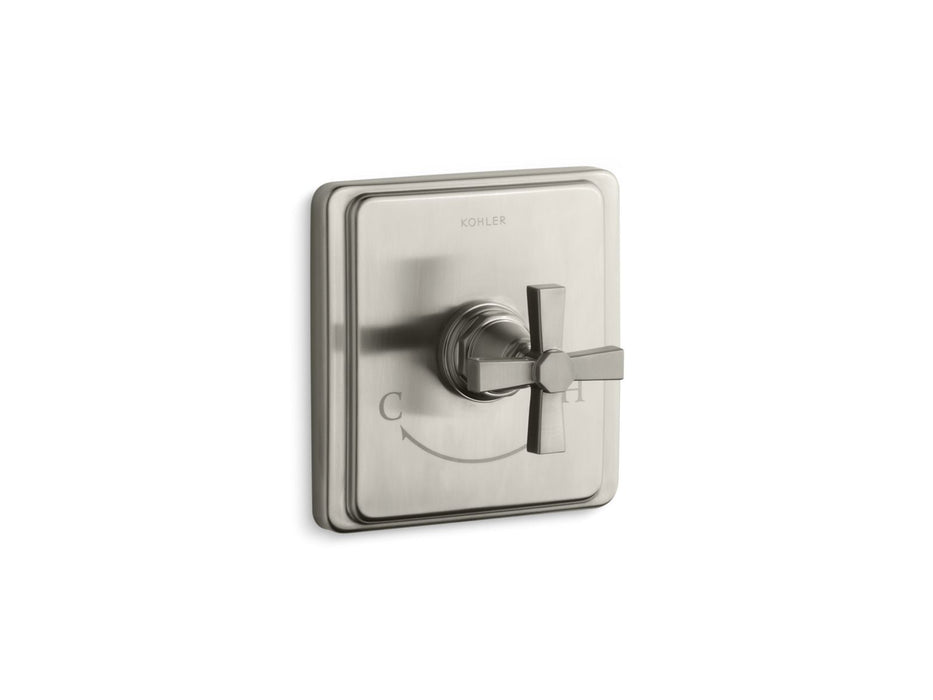 KOHLER K-T13173-3A Pinstripe Pure MasterShower temperature control valve trim with Lever handle