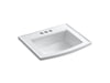 KOHLER Archer 22-3/4" rectangular drop-in bathroom sink