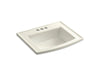 KOHLER Archer 22-3/4" rectangular drop-in bathroom sink