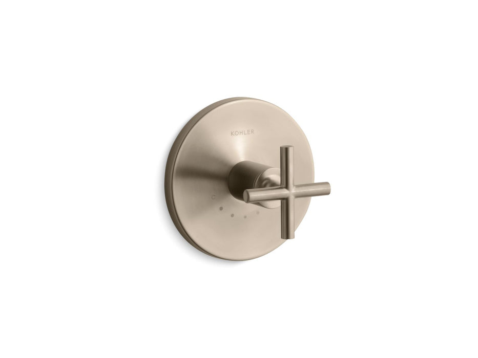 KOHLER Purist MasterShower temperature control valve trim with cross handle
