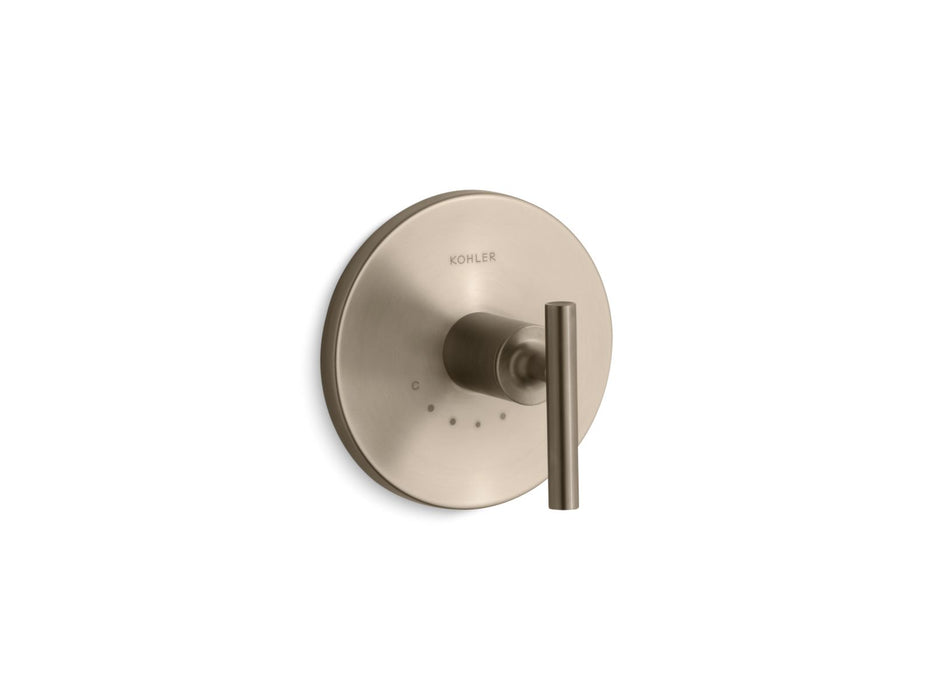 KOHLER Purist MasterShower temperature control valve trim with lever handle